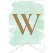 ミントグリーンウェルカムベビーバンティングフラグ バンティングフラッグ (第3の旗)