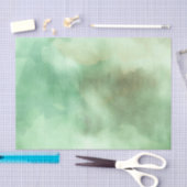 ミントグリーンウォーターのカラーハンド絵を描ー 薄葉紙 (クラフト)