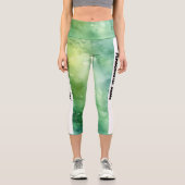 ミントグリーンウォーターの色をパーソナライズ カプリレギンス (正面)