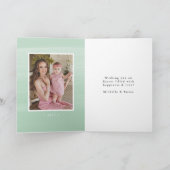 ミントグリーンウォーターカラーアーチ2フォトイースターウィッシュ シーズンカード (内部)