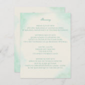 ミントグリーンウォーター結婚カラーの入り口 エンクロージャーカード (正面/裏面)
