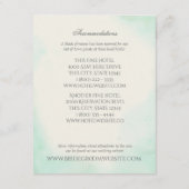 ミントグリーンウォーター結婚カラーの入り口 エンクロージャーカード (裏面)