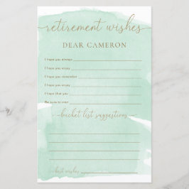 ミントグリーンウォーター色の退職願い