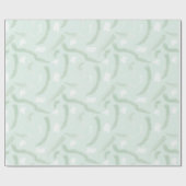 ミントグリーンウォーター色ブラシストローク贈り物 ラッピングペーパー (フラット)