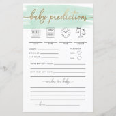 ミントグリーンウォーター色ベビー予測ゲーム (正面)