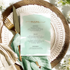 ミントグリーンウォーター色金ゴールドメニュー メニュー