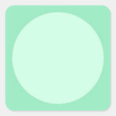 ミントグリーンエレガントカラーカスタムモダン空白の スクエアシール (正面)