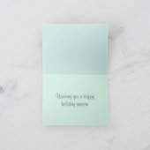 ミントグリーンオーナメントクリスマス シーズンカード (内部)