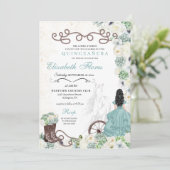 ミントグリーンカクティウエスタンシャーロホースキンセニェラ 招待状 (スタンド正面)