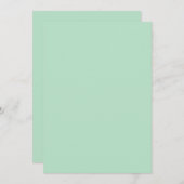 ミントグリーンカスタムテンプレート 招待状 (正面/裏面)