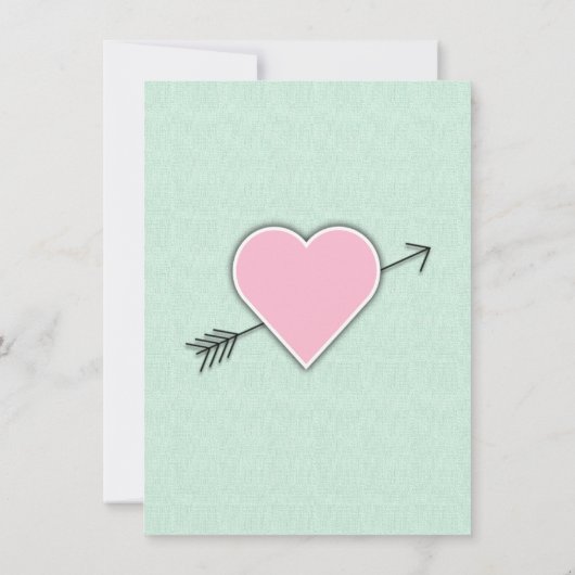 ミントグリーンカップルズウェディングシャワー招待状 招待状 (裏面)