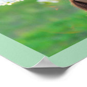 ミントグリーンカップル写真シック結婚の歓迎 ポスター (角)