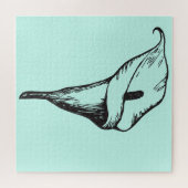 ミントグリーンカラリユリ植物花フローラ ジグソーパズル (横)