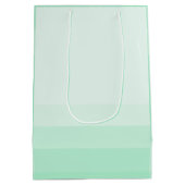 ミントグリーンカラーモダンエレガントトレンディーテンプレート ミディアムペーパーバッグ (裏面)