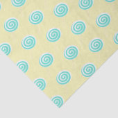 ミントグリーンキャンディが黄色に渦巻く 薄葉紙 (詳細)