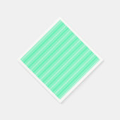 ミントグリーンキャンディストライプー スタンダードカクテルナプキン (角)
