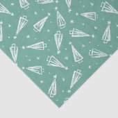 ミントグリーンクリスマスホリデーツリーパターン 薄葉紙 (詳細)