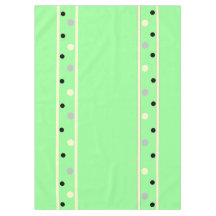 ミントグリーンクリームグレー水玉模様