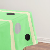 ミントグリーンクリームグレー水玉模様 テーブルクロス (インサイチュ)