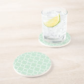 ミントグリーンクローバーモロッコパターン コースター (側面)