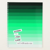 ミントグリーングラディエントデイプランナー プランナー手帳 (正面)