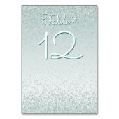 ミントグリーングリッタリーテーブル番号カード テーブルナンバー (裏面)