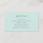 ミントグリーングリッタースプラッシュパターン名刺 名刺 (裏面)