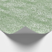 ミントグリーングリッターヒョウ印刷 ラッピングペーパー (角)