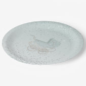 ミントグリーングリッターベビーシャワー紙プレート ペーパープレート (アングル)