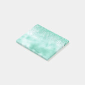 ミントグリーングリッター水彩 ポストイット (アングル)