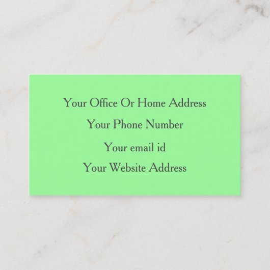 ミントグリーングレイモダンブはっきりしたライトカラフルトレンディー 名刺 (裏面)