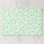 ミントグリーングレークリーム水玉模様パターン ペーパーパッド (正面)