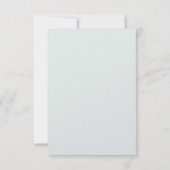 ミントグリーンコーラルピンクビンテージウェディングRSVP 出欠カード (裏面)