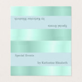 ミントグリーンサテンルックミニマルプロフェッショナル 名刺 (外部フラット)