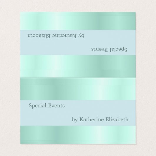 ミントグリーンサテンルックミニマルプロフェッショナル 名刺 (外部フラット)