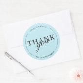 ミントグリーンサンキューミニマルフェミニンリストステッカー ラウンドシール (封筒)