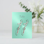 ミントグリーンシェンテーブル番号11 ポストカード (スタンド正面)