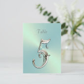 ミントグリーンシェンテーブル番号 ポストカード (スタンド正面)