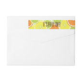 ミントグリーンシトラスフルーツスライス差出人住所 ラップアラウンドラベル (裏面)