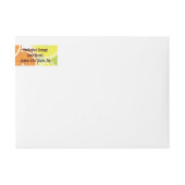 ミントグリーンシトラスフルーツスライス差出人住所 ラップアラウンドラベル (正面)