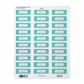 ミントグリーンシャンデリア差出人住所ラベル ラベル (フルシート)