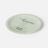 ミントグリーンシャーロシルエットキンセアニェラ ペーパープレート (アングル)