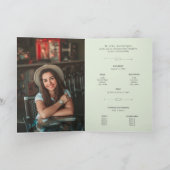 ミントグリーンシャーロシルエットキンセアニェラ 招待状 (内部)