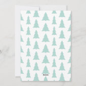 ミントグリーンジオメトリッククリスマスツリーホリデースクリプト シーズンカード (裏面)