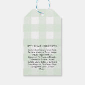 ミントグリーンジンガムバスボムメッセージカード ギフトタグ (裏面)