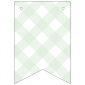 ミントグリーンジンガム誕生日バンティンフラッグバナー バンティングフラッグ (第1の旗)