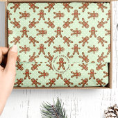 ミントグリーンジンジャーブレッドマンクリスマス 薄葉紙