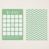 ミントグリーンスターフィッシュ5x5ブライダルシャワービンゴカード (正面&裏面)