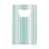 ミントグリーンストライプ クレジットカード栓抜き (裏面)