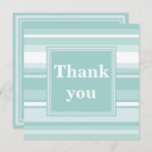 ミントグリーンストライプ サンキューカード (正面/裏面)